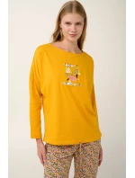 Vamp - Bavlněné dámské pyžamo s květinovým potiskem 21926 - Vamp