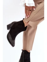 Dámské zdobené kovbojky na sloupku černé Eleduana Dámské zdobené kovbojky na sloupku černé Eleduana