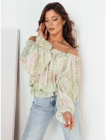 Dámská pruhovaná halenka MORALES zelená FashionStreet RY2369