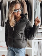 Dámská krátká péřová bunda GLAMVO s kapucí černá FashionStreet TY4950