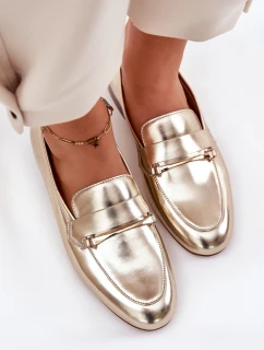 Kožené Polobotky Mokasíny Dámské Maciejka K6809-25 Zlaté