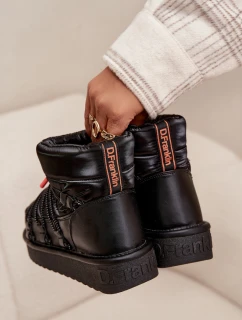 Dámské sněhule D.Franklin na platformě – černé