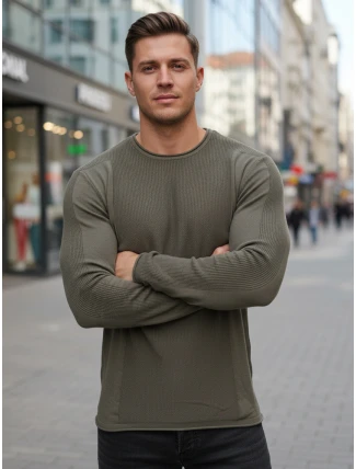 Pánský khaki svetr WX2310z