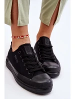 Nízké šněrovací tenisky Big Star LL274967 Černé