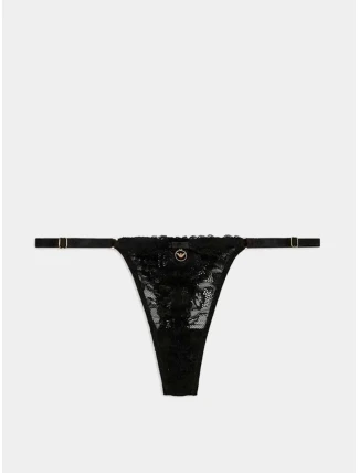 Dámská tanga 163826 4R206 00020 černé - Emporio Armani Dámská tanga 163826 4R206 00020 černé - Emporio Armani