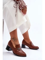 Pohodlné Kožené Lodičky Hnědé Damira Pohodlné Kožené Lodičky Hnědé Damira