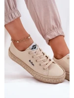 Dámské tenisky s pletením Lee Cooper LCW-25-44-3215 Béžové