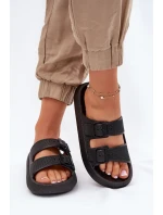 Dámské Sandały Na Platformě S Přezkami Černé Nitiana