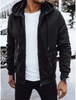 Pánská teplá mikina na zip černá FashionStreet BX5623