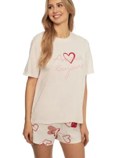 Dámské pyžamo 41309 Amour pink - HENDERSON