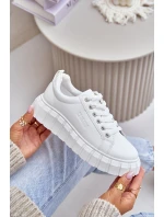 Zateplené Dámské Sneakersy Big Star MM274616 Bílé Zateplené Dámské Sneakersy Big Star MM274616 Bílé