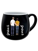 Personalizovaný keramický buclatý hrneček s párem