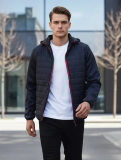 Pánská přechodná bunda prošívaná tmavě modrá FashionStreet TX4401