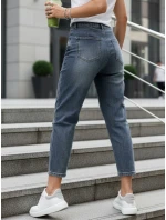 Dámské modré džíny 7/8 mom fit s vysokým pasem FashionStreet UY2905