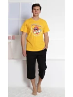 Pánské pyžamo kapri Mexiko Žlutá s potiskem - Gazzaz