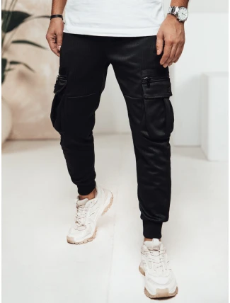 Pánské kalhoty cargo černé FashionStreet UX4473 Pánské kalhoty cargo černé FashionStreet UX4473