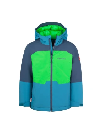 Trollkids Dětská zimní bunda Dětská nepromokavá zateplená bunda Hardanger modrá/zelená (675-356)