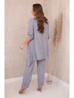 Sada halenky + kalhot s přívěskem šedý Sada halenky + kalhot s přívěskem šedý