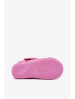 Dětské pantofle Milami na suchý zip lesklé růžové Jasimrra