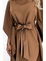 Dámské šaty SOFIA 287-39 cappuccino - Numoco Dámské šaty SOFIA 287-39 cappuccino - Numoco