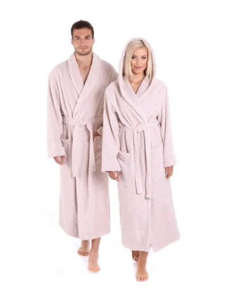 Unisex župan Athena s kapucí 3116 oříšková - Vestis Unisex župan Athena s kapucí 3116 oříšková - Vestis