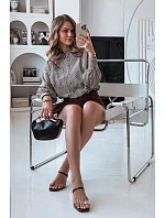 Dámské lodičky na jehle s ozdobným detailem Čokoládové Lorissa