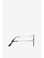 Bezrámové sluneční brýle typu cat eye s UV filtr 400 tmavě modré