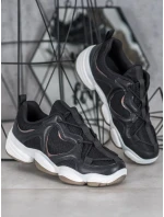 Praktické dámské černé  tenisky bez podpatku