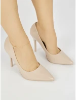 Praktické hnědé lodičky dámské na jehlovém podpatku Praktické hnědé lodičky dámské na jehlovém podpatku