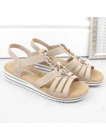 Pohodlné sandály Rieker W RKR680 beige Pohodlné sandály Rieker W RKR680 beige