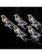 SOLÁRNÍ ZAHRADNÍ GIRLANDA LAMPA STRANA SVĚTLO PTÁCI 5LED SOLÁRNÍ ZAHRADNÍ GIRLANDA LAMPA STRANA SVĚTLO PTÁCI 5LED