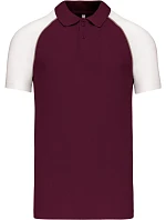 Kariban K 226 Baseballové piqué polo 20.K226 bordeaux/light grey/white Kariban K 226 Baseballové piqué polo 20.K226 bordeaux/light grey/white