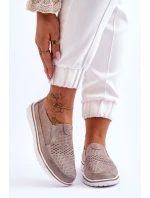 Semišové nazouvací boty Béžovo-zlatá Inez Semišové nazouvací boty Béžovo-zlatá Inez