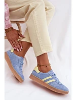 Kožené semišové dámské tenisky LR61-7089 Modré