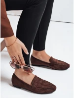 Dámské semišové hnědé mokasíny FashionStreet ZY1175