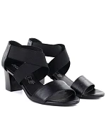 Dámské páskové sandály se sloupkem černé Jezzi RMR1954-27