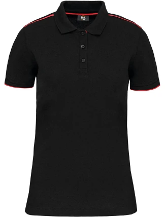 WK WK 271 Dámské pracovní piqué polo "Day-to-Day" 20.W271 black/red WK WK 271 Dámské pracovní piqué polo "Day-to-Day" 20.W271 black/red