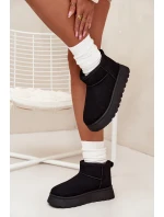 Dámské Sněhule Na Platformě Zateplené Kožíškem Černé Vesirae Dámské Sněhule Na Platformě Zateplené Kožíškem Černé Vesirae