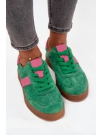 Semišové dámské tenisky Vinceza 79576 zelené
