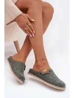 Dámské pantofle s květinou Inblu CS000043 zelené Dámské pantofle s květinou Inblu CS000043 zelené