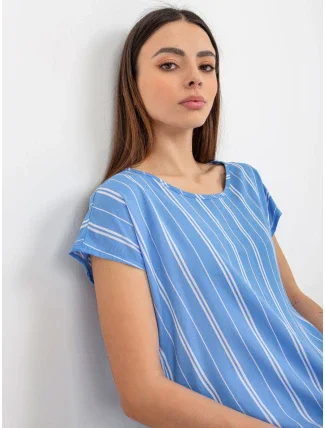 Dámská halenka D73771R10978Q modrá - FPrice Dámská halenka D73771R10978Q modrá - FPrice