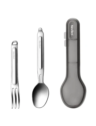 Titanový cestovní příbor - lžíce + vidlička - NexTool NE20133