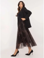 Sukně DHJ SD 19981 6.25 hnědo-černá - FPrice Sukně DHJ SD 19981 6.25 hnědo-černá - FPrice