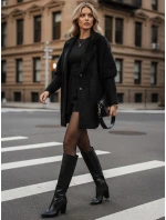 Dámský alpakový kabát RITA II black FashionStreet NY0669 Dámský alpakový kabát RITA II black FashionStreet NY0669