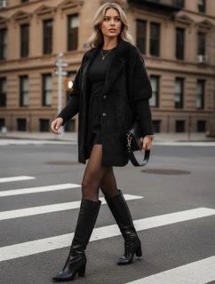 Dámský alpakový kabát RITA II black FashionStreet NY0669