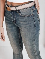 Dámské úzké džíny s vysokým pasem modré FashionStreet UY2792