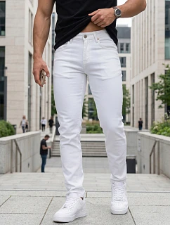 Pánské džíny slim fit ecru FashionStreet UX4500