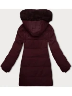 Dámská zimní bunda ve vínové bordó barvě s kapucí J Style (16M9099-06)