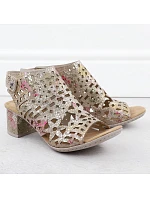 Rieker 64780-90 dámské vestavěné ažurové sandály