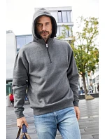 Daiber JN 839 Prac. mikina z bio bavlny, kapuce, "1/4" zip 02.0839 black Daiber JN 839 Prac. mikina z bio bavlny, kapuce, "1/4" zip 02.0839 black